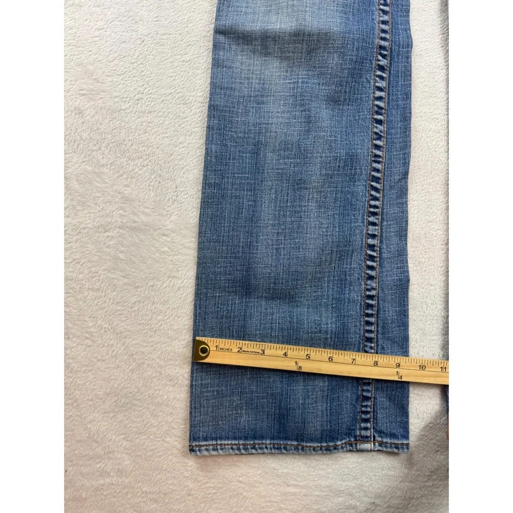 Big Star Casey Low Rise Flare Jeans Womens 32XL Medium Wash Embroidered Pockets